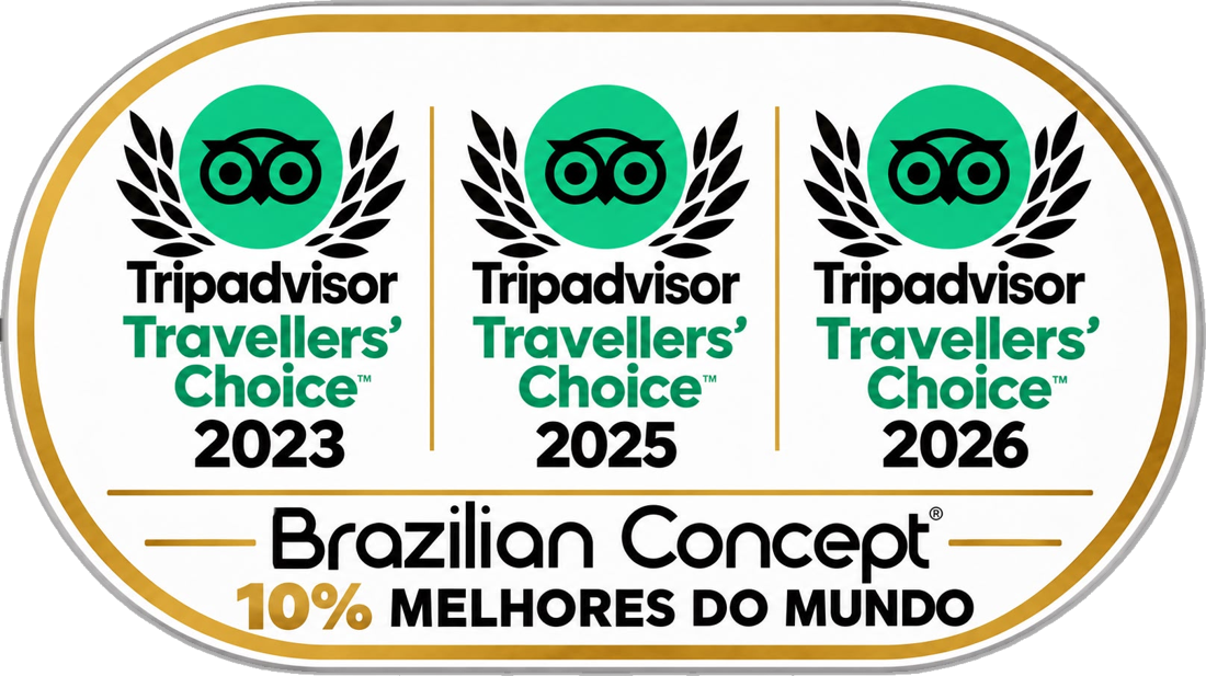 Brazilian Concept — Tripadvisor Travellers' Choice 2023, 2025 e 2026 · 10% melhores do mundo